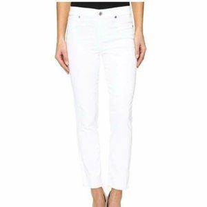 7 For All Mankind Women’s Straight Leg Jeans in White